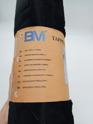 Tappeto bagno flanella nero 75x45 cm