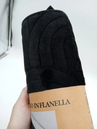 Tappeto bagno flanella nero 75x45 cm