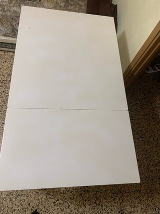 Mesa extensible blanca