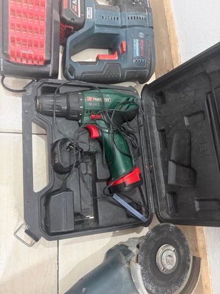 Taladro percutor Bosch y radial Parkside