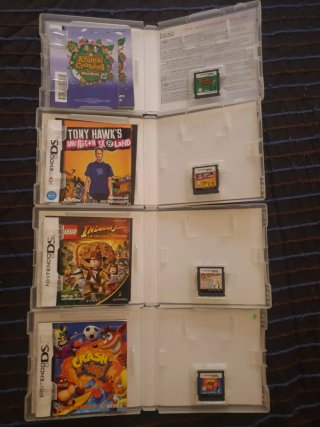 Pacchetto 4 Giochi Nintendo DS: Animal Crossing, Crash, LEGO Indiana Jones, Tony Hawk's