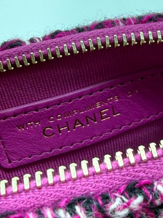 Bolso Chanel Mini Tweed Rosa y Morado