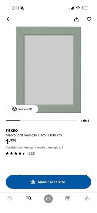 13 Marcos fotos Ikea verde 13x18