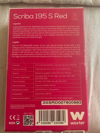 Libro electrónico Woxter Scrib 195 S rojo