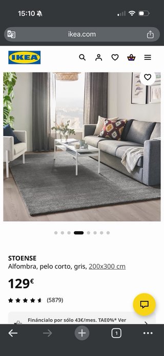 Alfombra gris IKEA