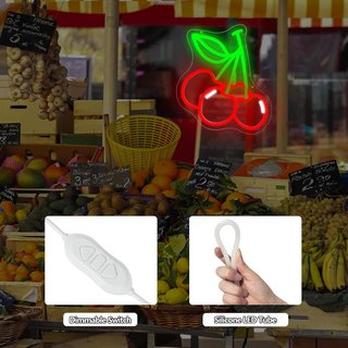Letrero Neón LED Cereza Regulable NUEVO