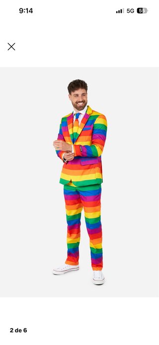 Traje arcoíris hombre