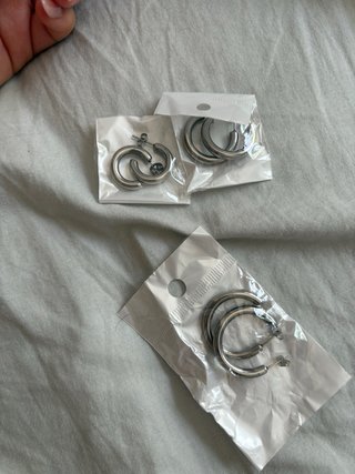 Pendientes Aro Plateados 3 Tamaños