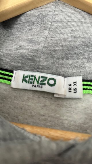 Sudadera Kenzo Gris con Tigre Bordado