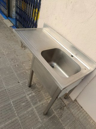 Fregadero de acero inoxidable industrial 120×60