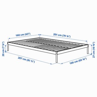 Vevelstad: Estructura cama + somier 160x200