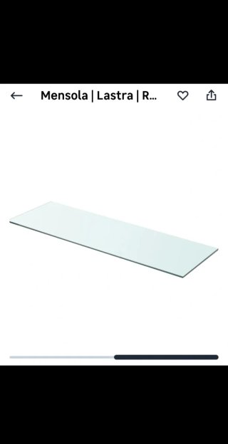 Mensola vetro 80 cm