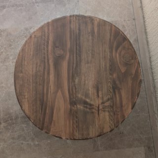 Mesa de centro redonda madera maciza mesa auxiliar