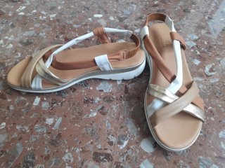 Sandalias Tiras Flexibles Mujer