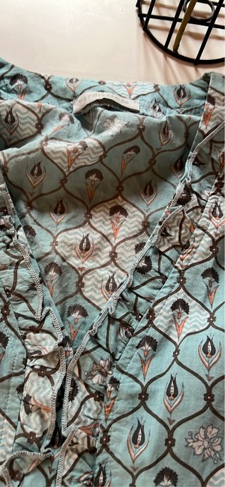 Camicia fantasia verde acqua