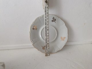 Tazza e piattino porcellana vintage oro