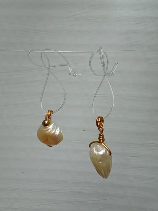 Colgantes Perlas Barrocas lustre Rosa y  ópalo