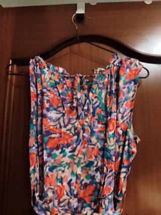 Vestido largo estampado floral