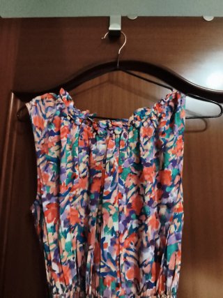 Vestido largo estampado floral