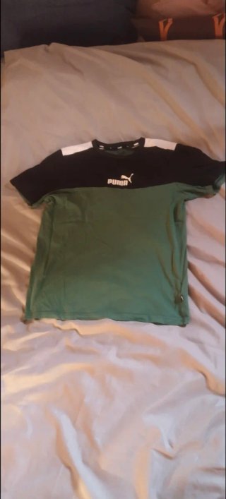 Camiseta Puma Negra y Verde