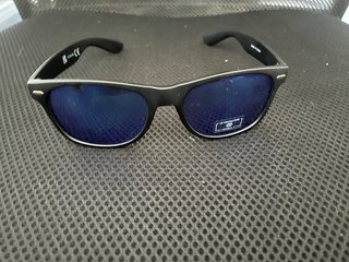 Gafas de sol negras - Cristales Azules Espejo