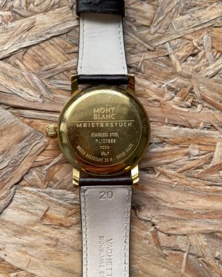 Relógio MontBlanc 7002 Dourado e Branco