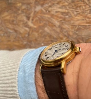 Relógio MontBlanc 7002 Dourado e Branco