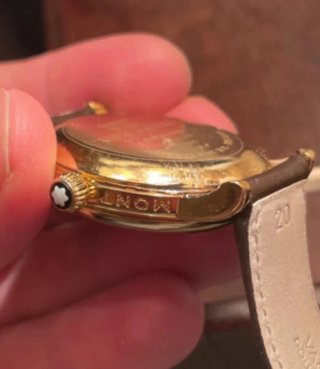 Relógio MontBlanc 7002 Dourado e Branco