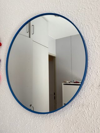 Espejo Redondo Azul Ikea LINDBYN