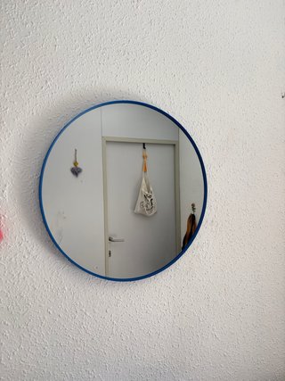 Espejo Redondo Azul Ikea LINDBYN
