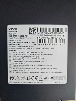 Vivo V21 5G 128GB Azul Marino