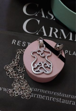 Cadena y colgante (collar, gargantilla) plata Tous