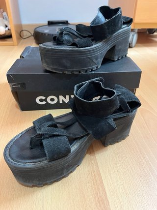 Sandalias You Jou Plataforma Negras