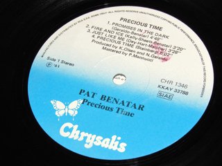 Pat Benatar Precious Time LP 33 Giri 1981