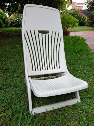 Silla plegable playa baja blanca