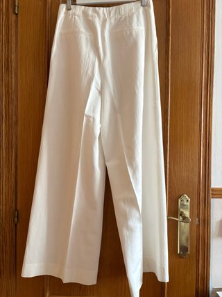 Pantalón ancho blanco Zara