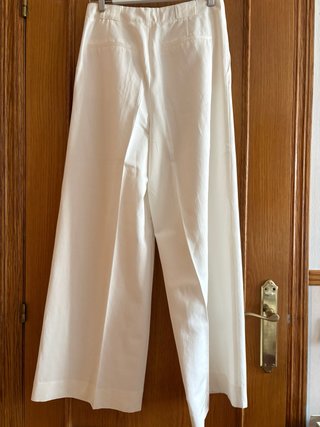 Pantalón ancho blanco Zara