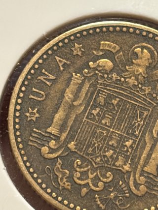 Una 1 peseta 1947 *52 españa MBC+ estrella visible