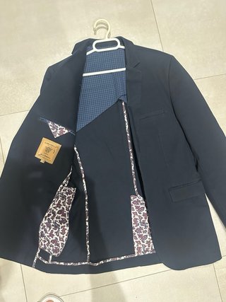 Chaqueta Caramelo Botones Azul Como Nueva