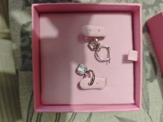 Pendientes Swarovski Aro Cuadrado