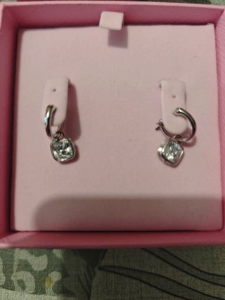 Pendientes Swarovski Aro Cuadrado