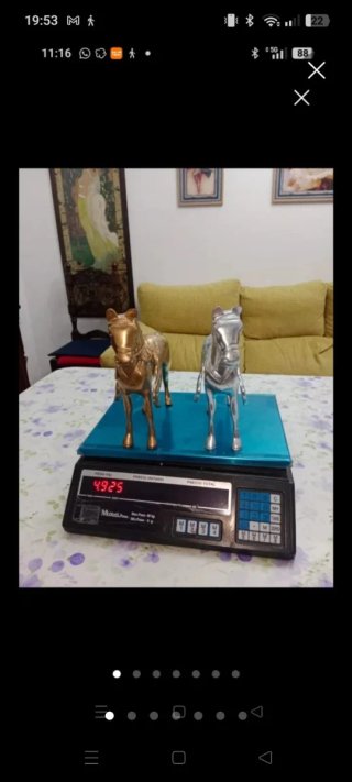 Coppia di cavalli in bronzo massiccio