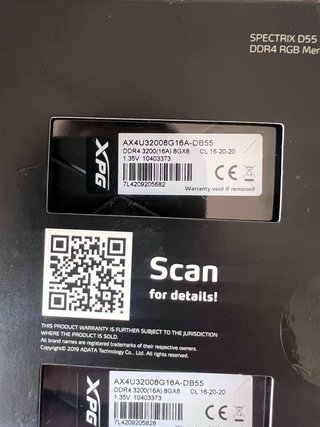 XPG Spectrix D55 16GB DDR4 3200MHz RGB 2x8 CL16