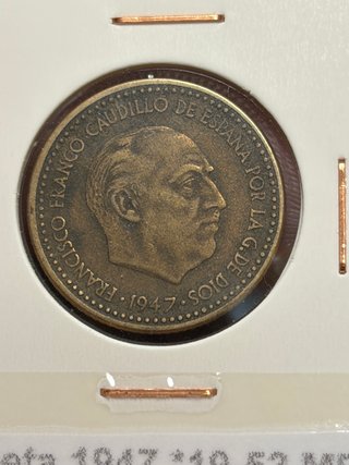 Una 1 peseta 1947 *53 españa MBC+ PLUS Visible