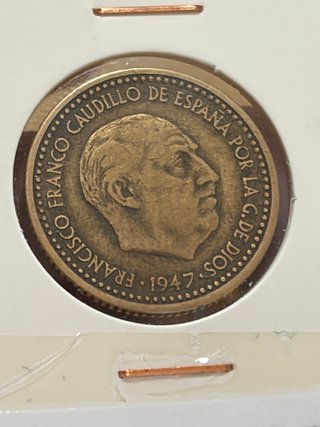 Una 1 peseta 1947 *53 españa MBC+ PLUS Visible