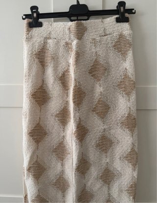 Conjunto Falda y Top Scalpers Beige/Blanco