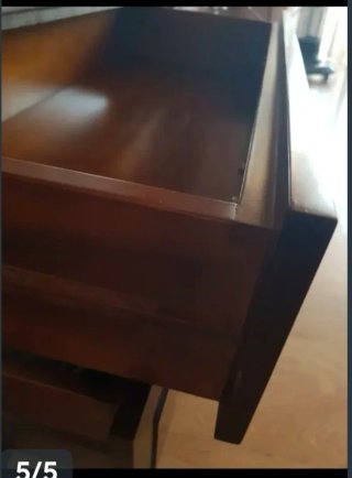 Mueble de salón madera y cristal