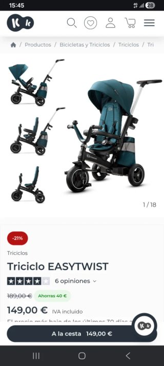 Triciclo infantil Kinderkraft