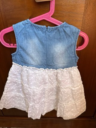 Vestido vaquero blanco niña