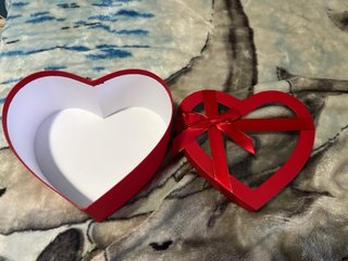 Caja Corazón Roja con Lazo